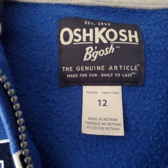 [OshKosh B'gosh] Logo Fleece Zip Hoodie - Picture 3 of 4